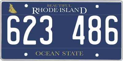 RI license plate 623486