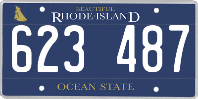 RI license plate 623487