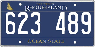 RI license plate 623489