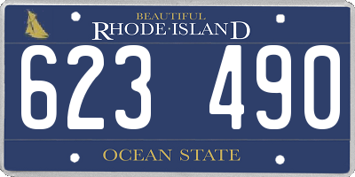 RI license plate 623490