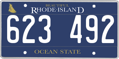 RI license plate 623492