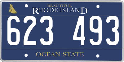 RI license plate 623493