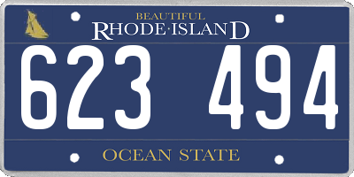 RI license plate 623494
