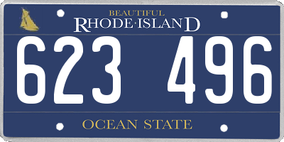 RI license plate 623496