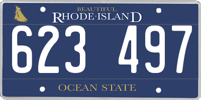 RI license plate 623497