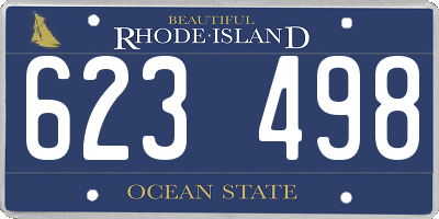 RI license plate 623498