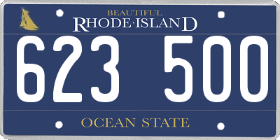 RI license plate 623500