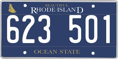 RI license plate 623501