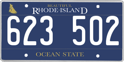 RI license plate 623502