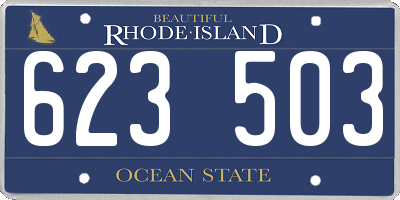 RI license plate 623503
