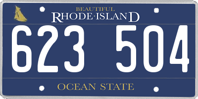 RI license plate 623504