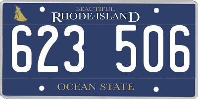RI license plate 623506