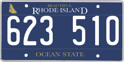RI license plate 623510