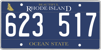 RI license plate 623517