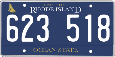 RI license plate 623518