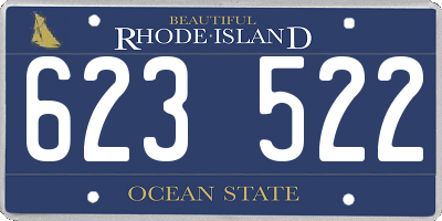 RI license plate 623522