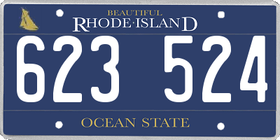 RI license plate 623524