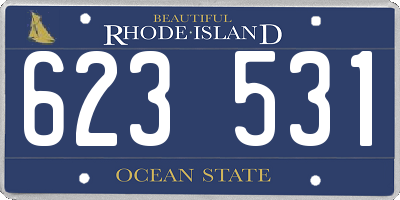 RI license plate 623531