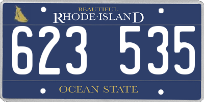 RI license plate 623535