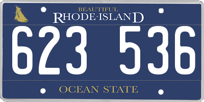 RI license plate 623536