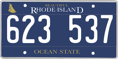 RI license plate 623537