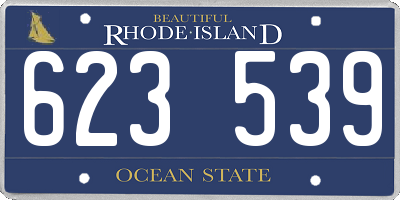 RI license plate 623539