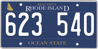 RI license plate 623540