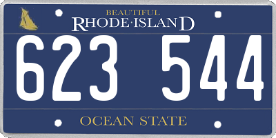 RI license plate 623544