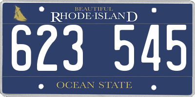 RI license plate 623545