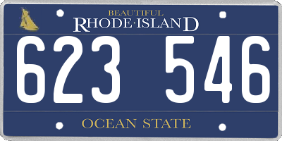 RI license plate 623546