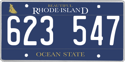 RI license plate 623547
