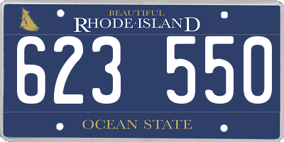 RI license plate 623550