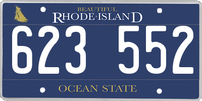 RI license plate 623552