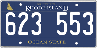 RI license plate 623553