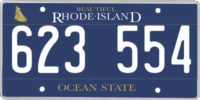 RI license plate 623554