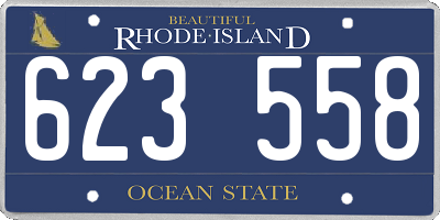 RI license plate 623558