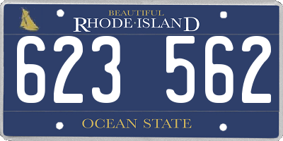 RI license plate 623562