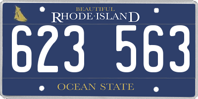 RI license plate 623563