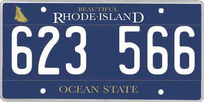 RI license plate 623566