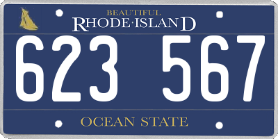 RI license plate 623567