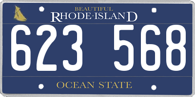 RI license plate 623568