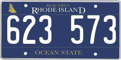 RI license plate 623573