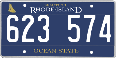 RI license plate 623574