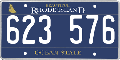 RI license plate 623576