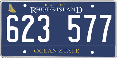 RI license plate 623577