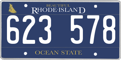 RI license plate 623578