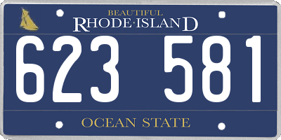 RI license plate 623581
