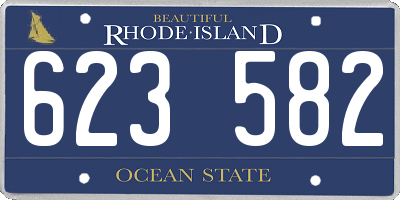 RI license plate 623582