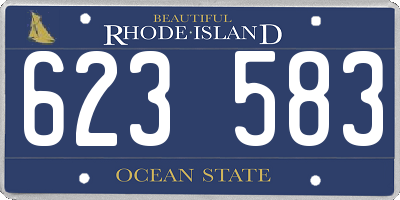 RI license plate 623583
