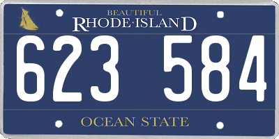 RI license plate 623584